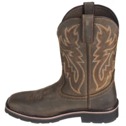 Wolverine Boots: Men's 10704 Dark Brown Rancher Slip Resistant Pull On Boots -Carlos Trendy wolverine 10702 i 01 1