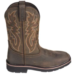 Wolverine Boots: Men's 10704 Dark Brown Rancher Slip Resistant Pull On Boots -Carlos Trendy wolverine 10702 o 01 1