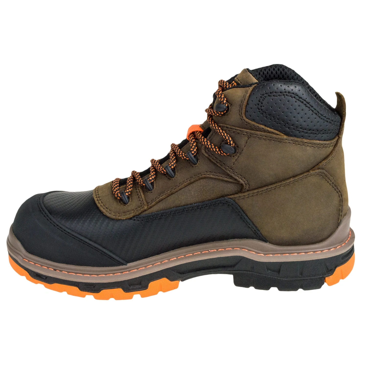 Wolverine Boots: Overpass CarbonMAX EH Men's W10717 Brown Mid Work Boots 5 Wolverine Boots: Overpass CarbonMAX EH Men's W10717 Brown Mid Work Boots - Image 5